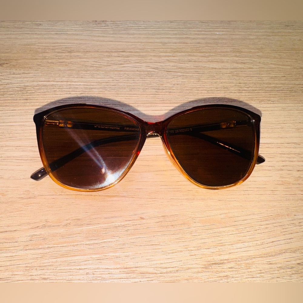 Brown Cat-Eye Sunglasses with Gradient Frame